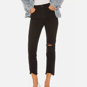 Levis 724 Black High Rise Straight Crop (29)